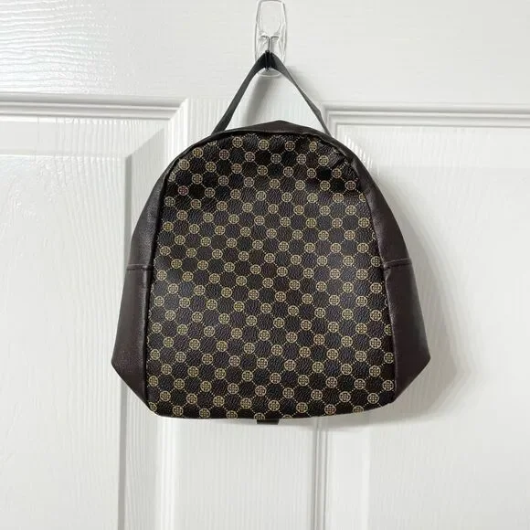 Mini Coffee Brown Backpack – Lightweight PU Leather Bag - Picture 5 of 6